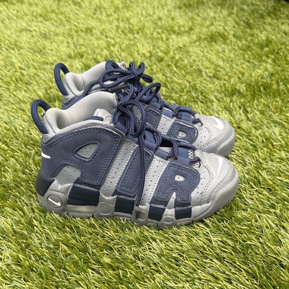 Nike Other - Nike Boys Air More Uptempo Georgetown Gray with Navy Blue accents.